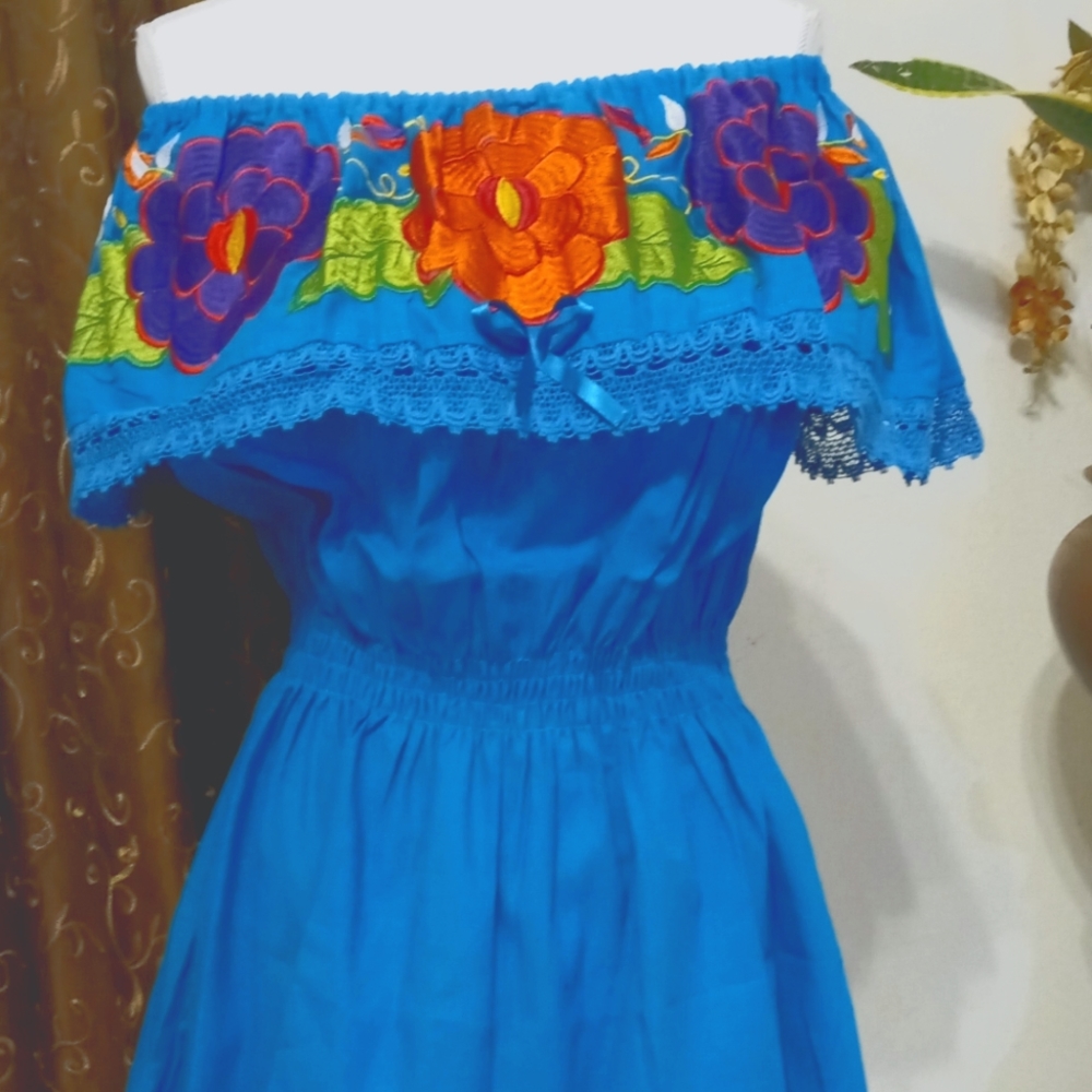 Beautiful Mexican Floral Embroidered  blouse